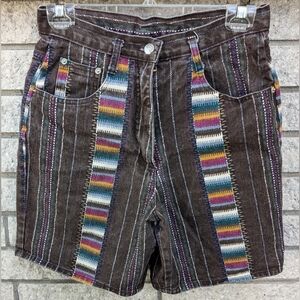 She Knows High Waisted Cowgirl Shorts Western Size 11 Made In USA 100% Cotton